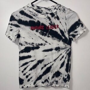DSG Kids Black and White Tie-Dye Tee with Red Text